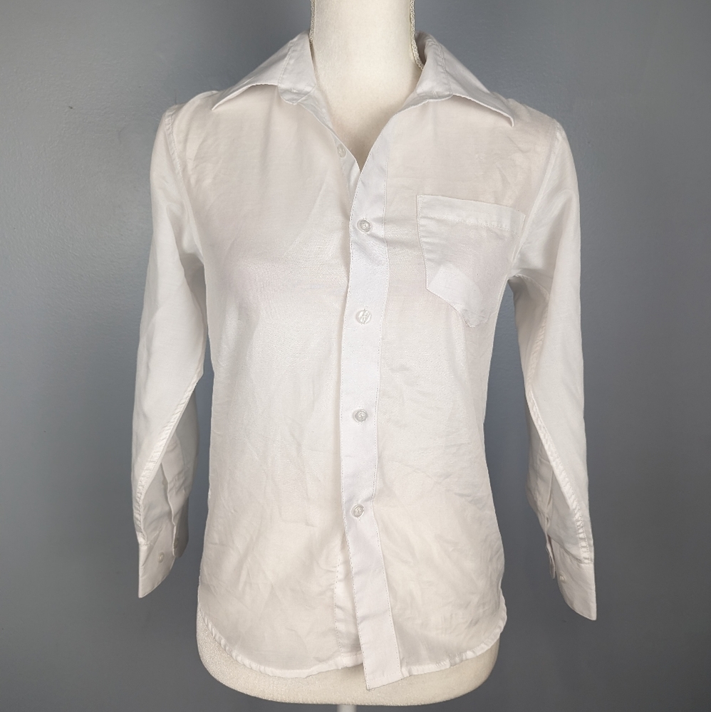 White button down blouse